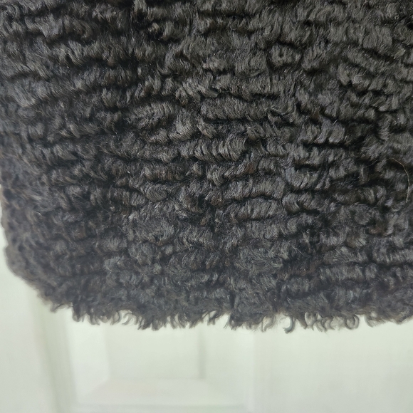 Vintage Luba Black Faux Fur Jacket Women Size L  Cozy Retro Classic Coat - Picture 4 of 16